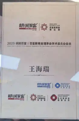 王海瑞校长被荣任为2025胡润百福新商业理事会学术委员会委员